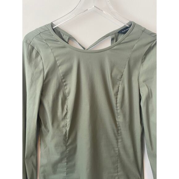 CLUB MONACO TIE NECK BALLOON SLEEVE TOP NWT SIZE 0 - Picture 4 of 8